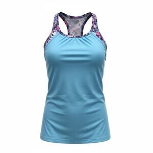 Zelos Girls Athletic Tank Top Size 7 8 Blue Racerback Activewear